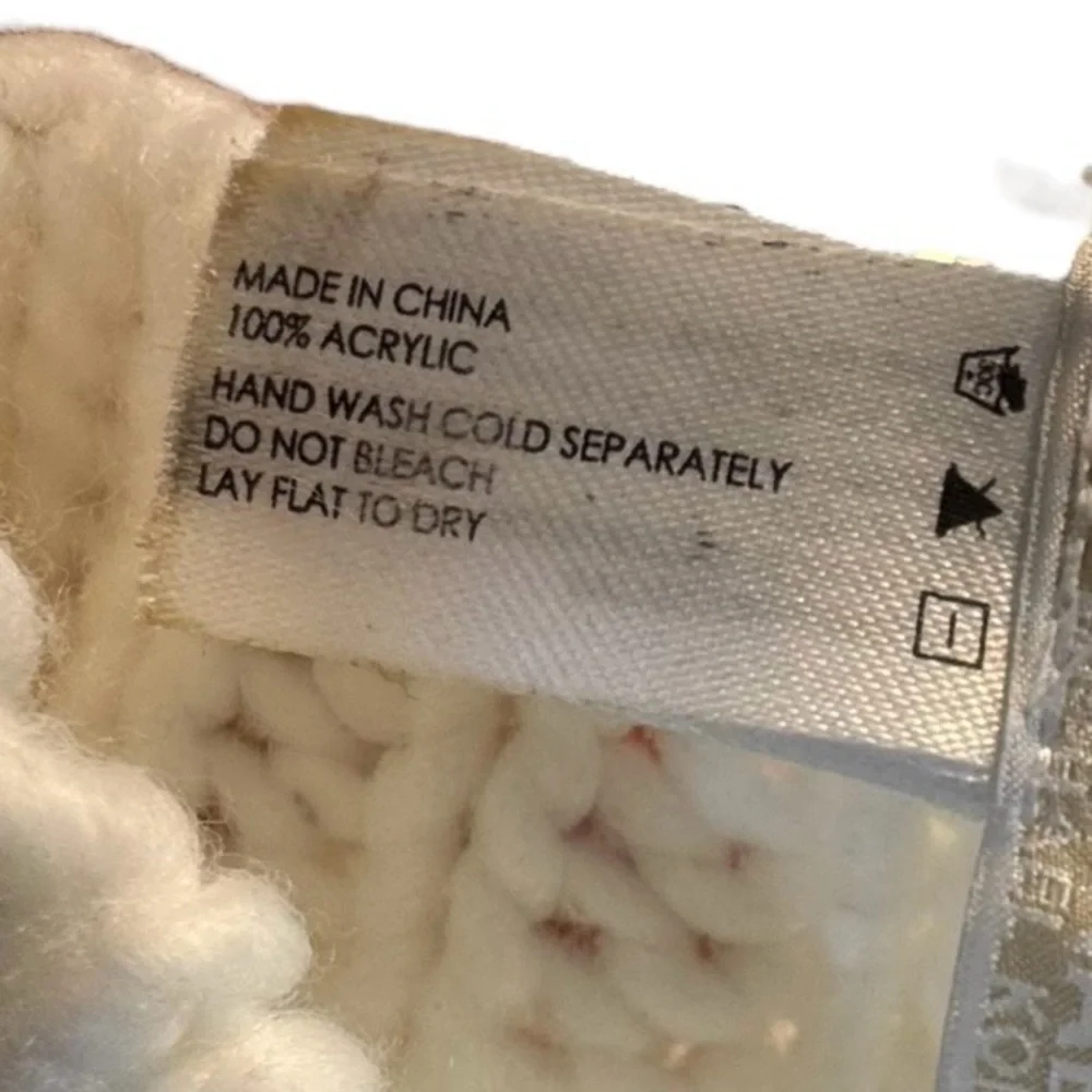 MICHAEL Michael Kors White Fingerless Knit Gloves